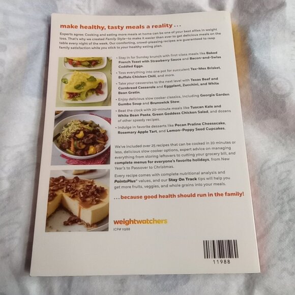 WEIGHT WATCHERS FAMILY STYLE 180 CLASSIC SCRUMPTIOUS DISHES EVERYONE WILL LOVE - Picture 8 of 8